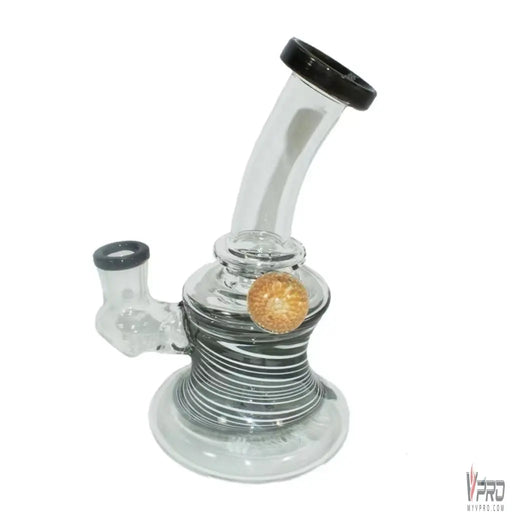 Glass Swirl Floral Design Water Pipe - MyVpro