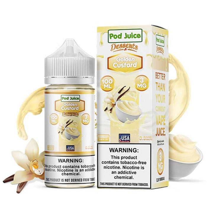 Golden Custard - POD Juice E-Liquid 100ML