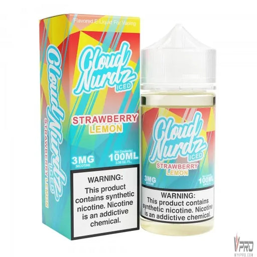ICED Strawberry Lemon - Cloud Nurdz Synthetic 100mL Cloud Nurdz E-Liquid