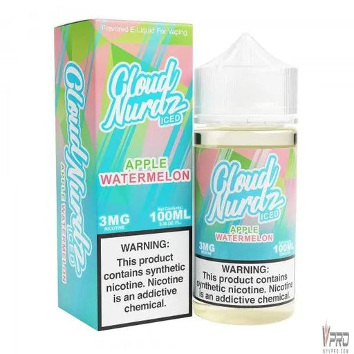 ICED Watermelon Apple - Cloud Nurdz Synthetic 100mL Cloud Nurdz E-Liquid