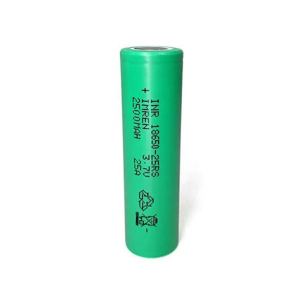 Authentic 25RS, 3.7V Flat Top Real 2500mAh, 3.7V 18650 Rechargeable  Battery(2 Pack)