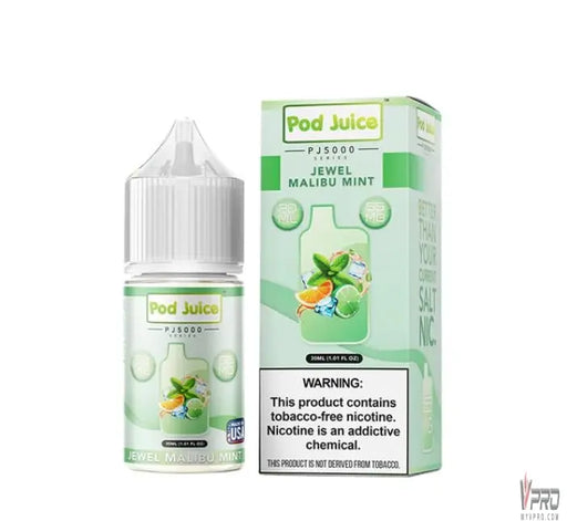 Jewel Malibu Mint - Pod Juice PJ5000 Synthetic Salt 30mL Pod Juice