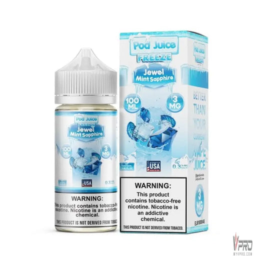 Jewel Mint Sapphire Freeze Pod Juice Synthetic 100mL Pod Juice