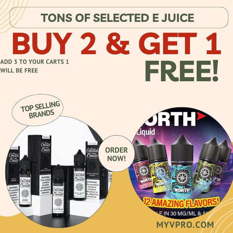 E liquid Buy 2 get 1 Free