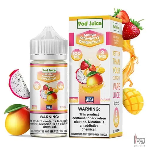 Mango Strawberry Dragonfruit - POD Juice Synthetic 100mL Pod Juice