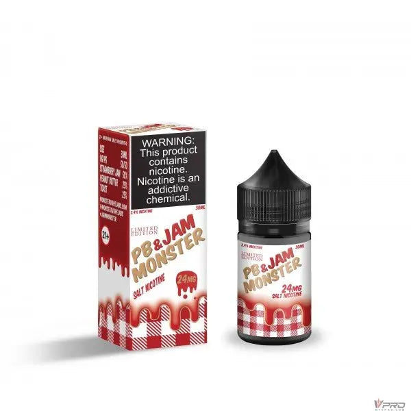 PB & Jam Monster Synthetic Nicotine Salt E-Liquid 30ML (24mg/ 48mg Totally 3 Flavors) Monster Vape Labs