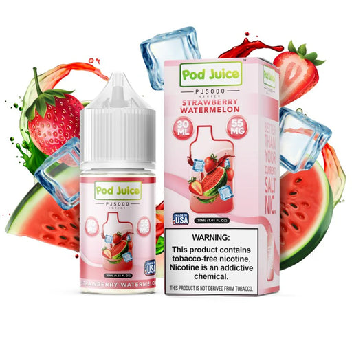 Strawberry Watermelon - Pod Juice PJ5000 Synthetic Salt 30mL - MyVpro