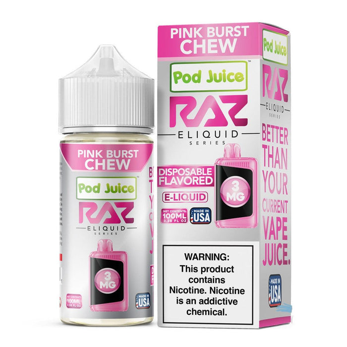 Pink Burst Chew - POD Juice x RAZ 100mL