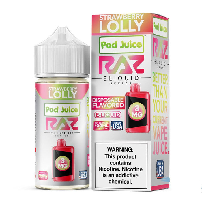 Strawberry Lolly - POD Juice x RAZ 100mL