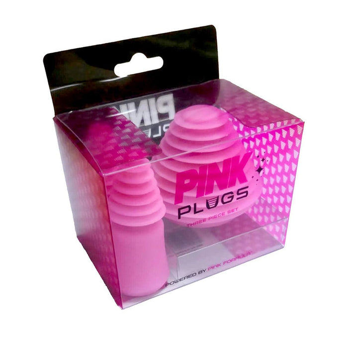 Pink Formula Glass Plugs - Pack of 3