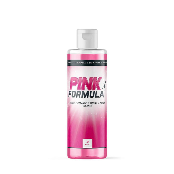 Pink Formula Glass + Ceramic + Metal + Pyrex Cleaner - 4 Fl Oz.