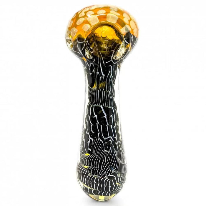 4.5" Gold Fumed Honeycomb Art Spiraloid Hand Pipe