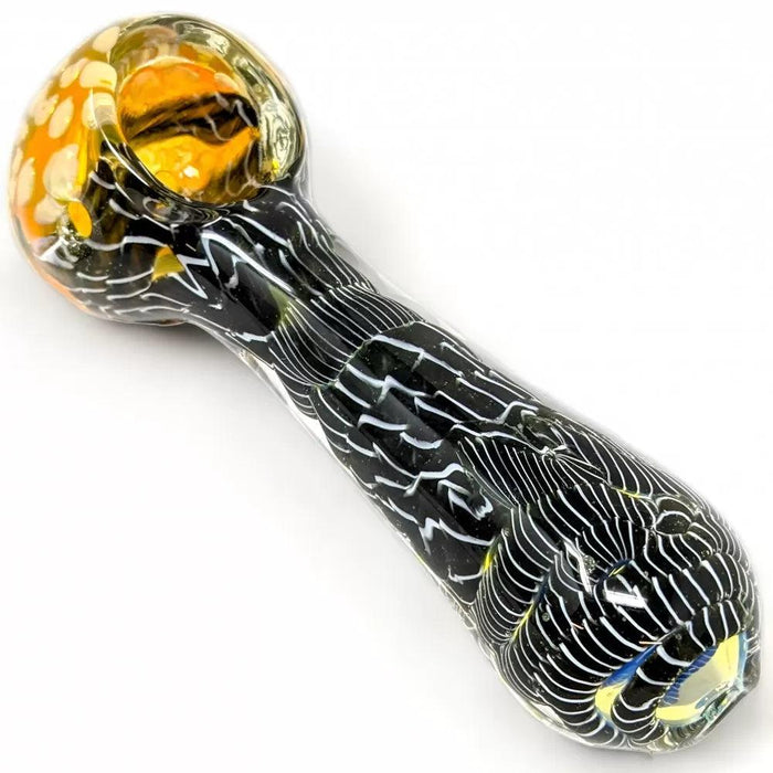 4.5" Gold Fumed Honeycomb Art Spiraloid Hand Pipe