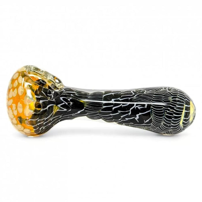 4.5" Gold Fumed Honeycomb Art Spiraloid Hand Pipe