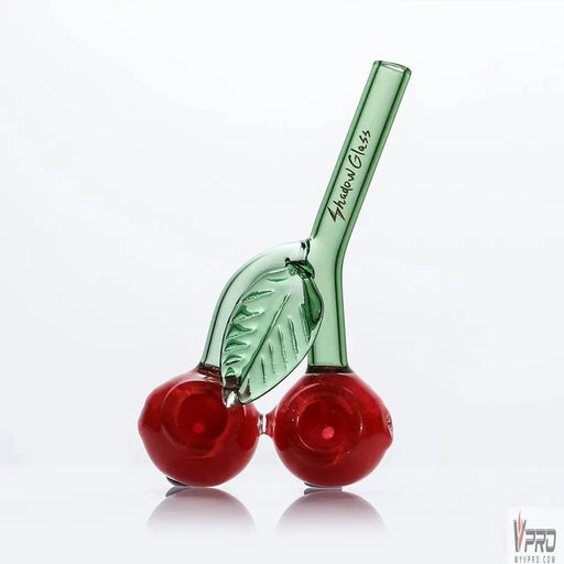 Shadow Glass Hand Pipe Double Cherry Design Shadow Glass