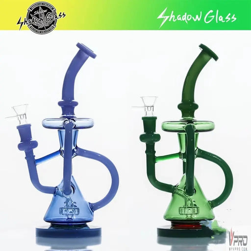 Shadow Glass Recycler Dots Design Water Pipe - MyVpro