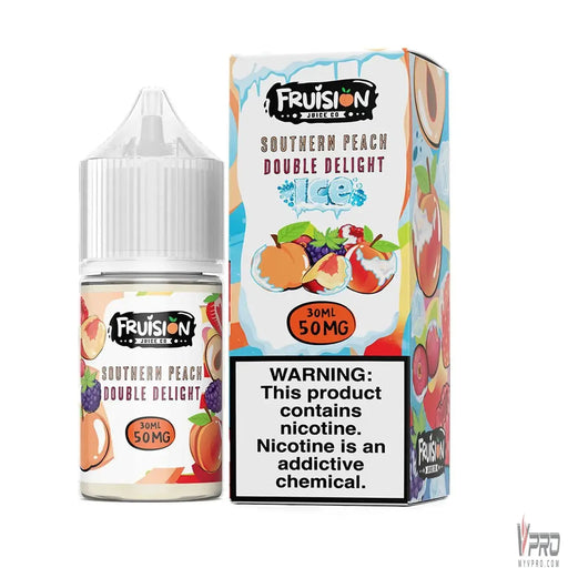 Southern Peach Double Delight Ice - Fruision Juice Co Nic Salt 30mL Fruision