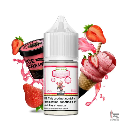 Strawberry Ice Cream - POD Juice Synthetic Salt 30mL Pod Juice