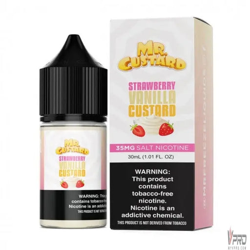 Strawberry Vanilla Custard - Mr. Custard Synthetic Salt 30mL Mr. Custard