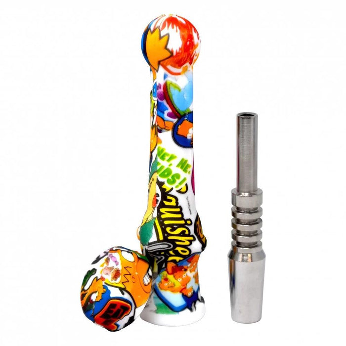 4.5" Playful Print Silicone 14mm Nectar Collector