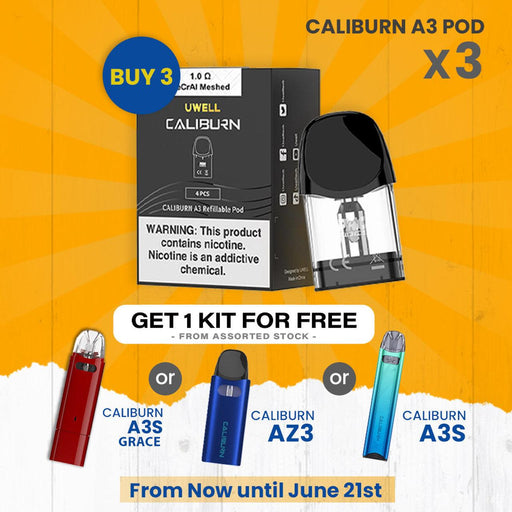 Uwell CALIBURN A3 Replacement Pods - MyVpro