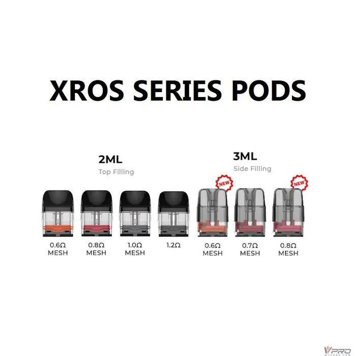 Vaporesso XROS Series 2ML/ 3ML Refillable Replacement Pods - Pack of 4 Vaporesso