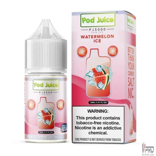 Watermelon Ice - Pod Juice PJ5000 Synthetic Salt 30mL Pod Juice