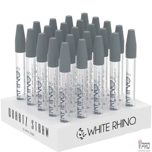 White Rhino Quartz Dab Glass Straw - MyVpro