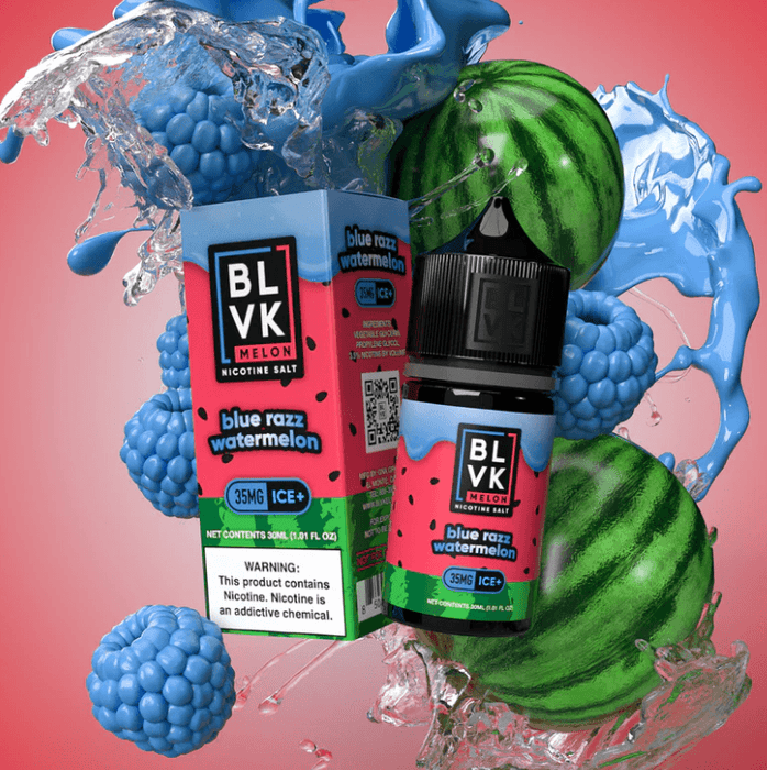 Blue Razz Watermelon Ice - BLVK Melon Salt 30mL