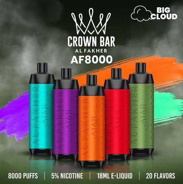 Al Fakher Crown Bar Big Cloud 8K Puffs Disposable