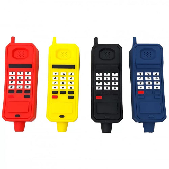 Retro Phone Silicone Hand Pipe - Fun & Durable