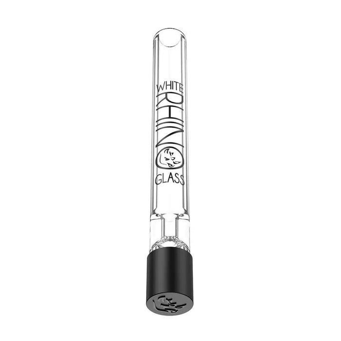 White Rhino Glass Chillum With Silicone Cap