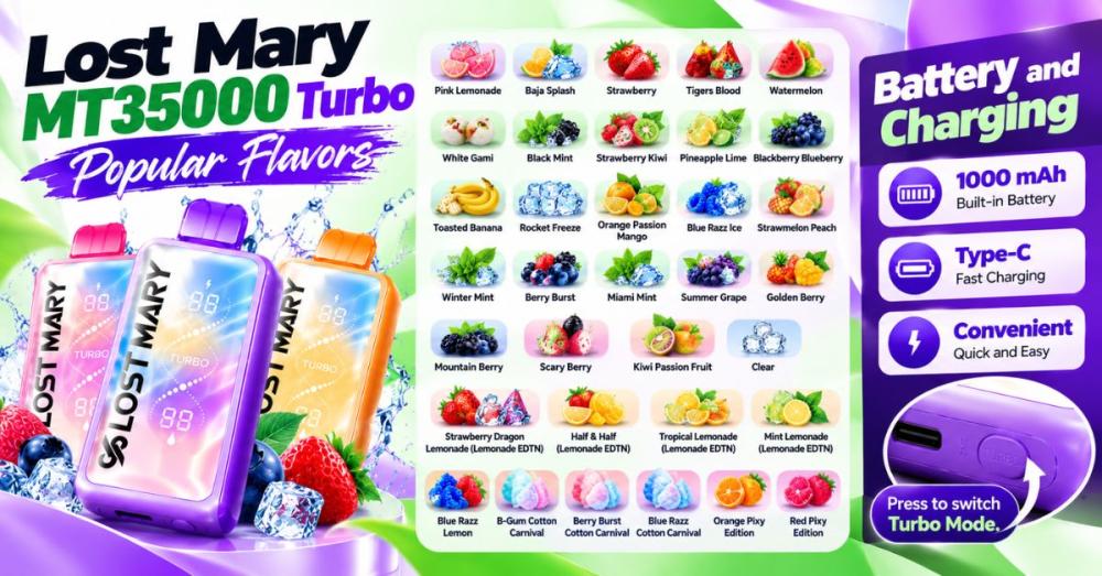 Lost Mary MT35000 Turbo Flavors