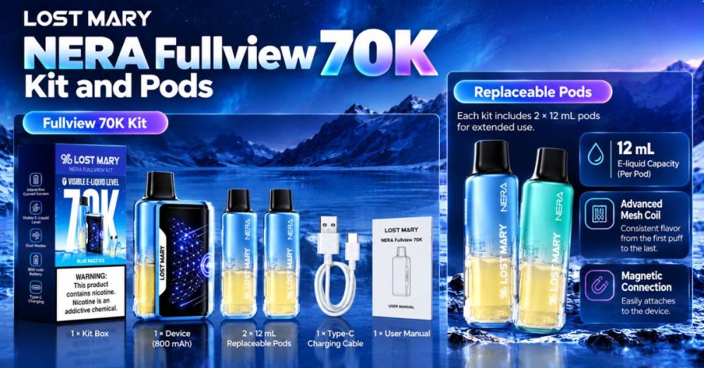 Lost Mary NERA Fullview 70K Kit and Pods