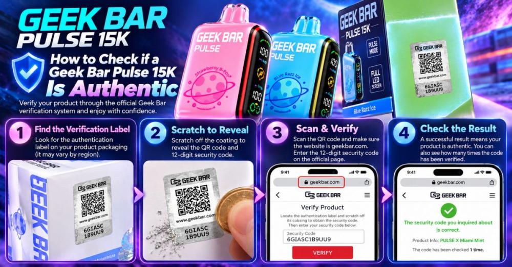 How to Check if a Geek Bar Pulse 15K Is Authentic