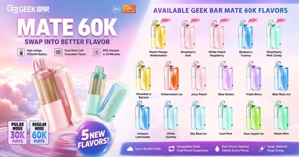 Geek Bar MATE 60K Disposable Vape 5%