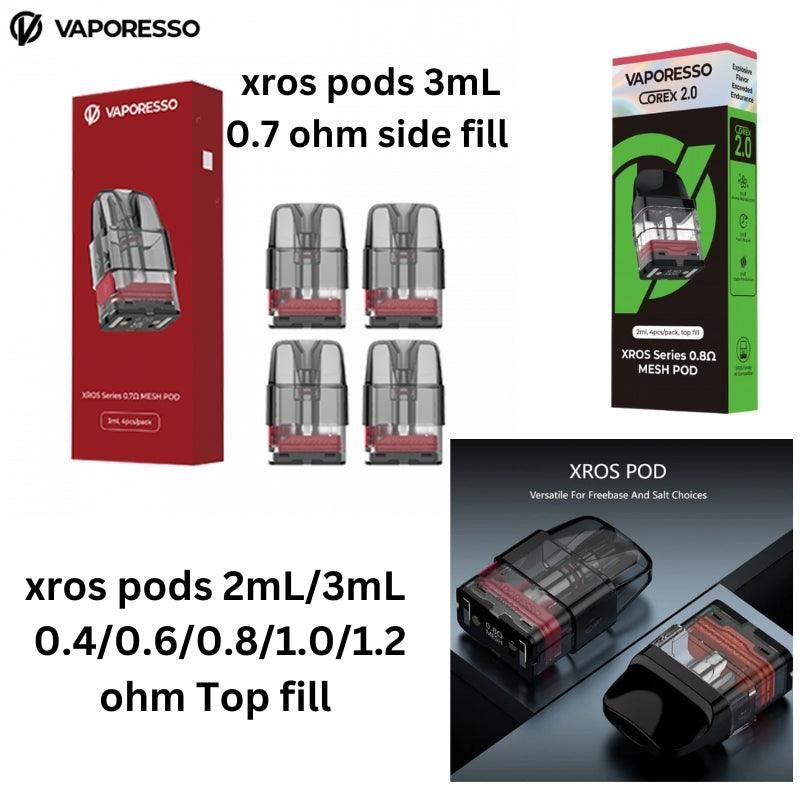 vaporesso .7 pod XROS Replacement Pods | Smooth & Reliable Colours:Fluid Black Grey high-output LED pod lights for all weather conditions Smok G-priv Pod Pro