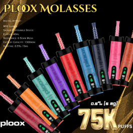 Ploox Molasses 75K Disposable Vape 0.5% | Shisha Style High Puff Vape