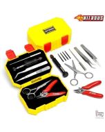 Damn Vape Nitrous DIY tool kit with yellow case and coil building tools