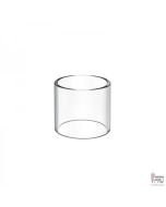 Clear cylindrical straight glass tube replacement for HellVape Fat Rabbit 2 tank on white background