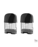 Two black Uwell Caliburn G empty replacement pods with clear body
