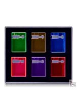 Vaperz Cloud Stubby AIO Reservoir Kit, six tank tubes: green, amber, blue, pink, purple, red