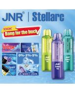 JNR Stellarc 100K refillable pod features: dual mesh coil, Type-C and US-made e-liquid