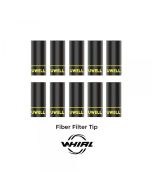 Uwell Whirl S2 fiber filter tips, ten black tips with yellow bands