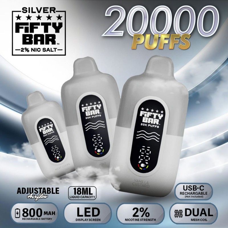 Fifty Bar 20K Disposable Vape 20mg/2%