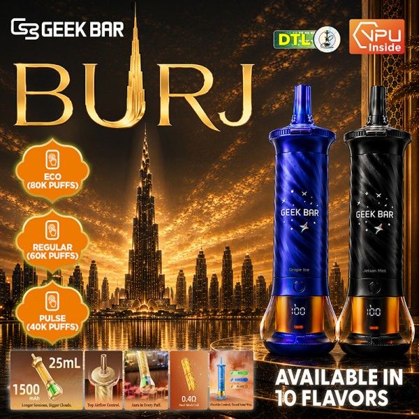 Geek Bar Burj 80K Disposable Vape 5%