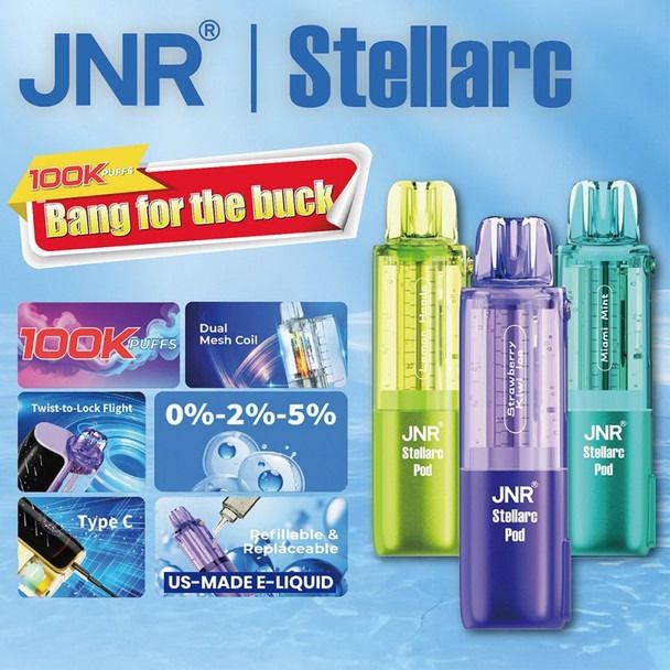 JNR Stellarc 100K Disposable Pod 5%