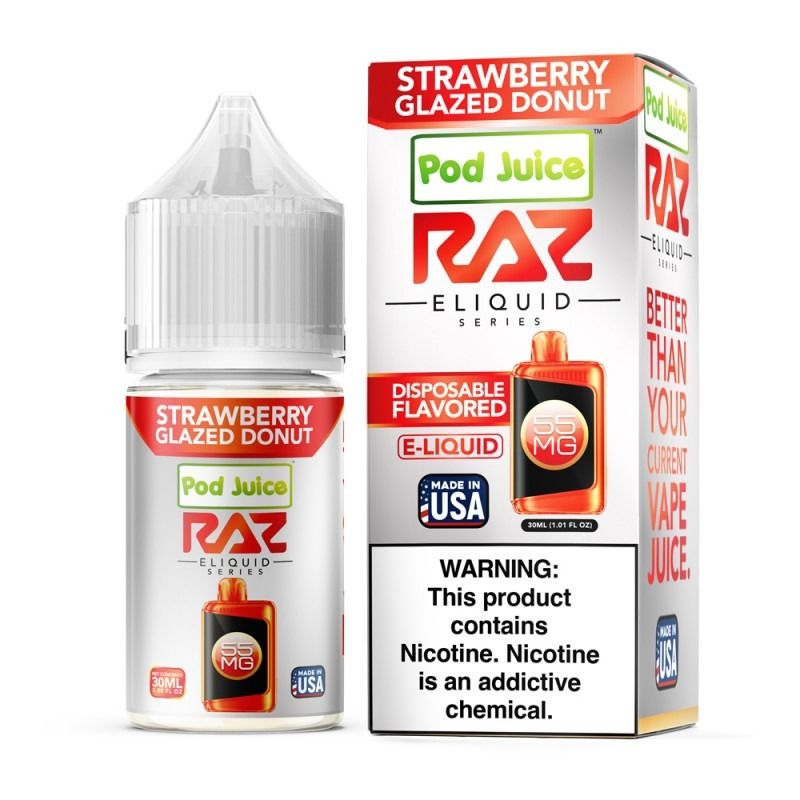  Strawberry Glazed Donut - RAZ x Pod Juice Synthetic Salt 30mL