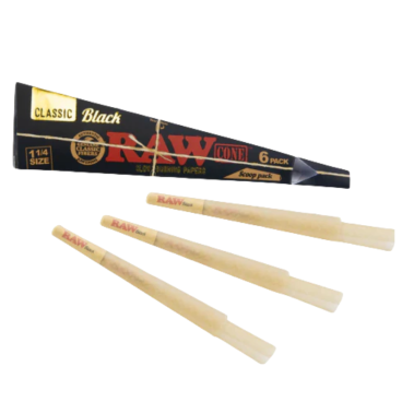 Raw Black Scoop Pack Cones