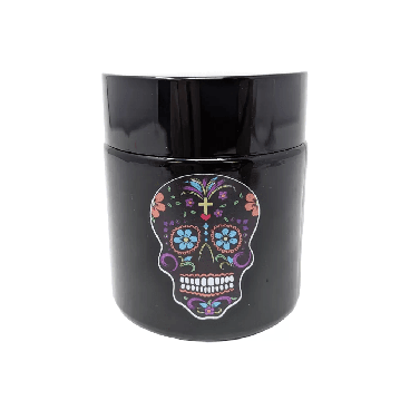 Skull Day Of The Dead Glass Jar